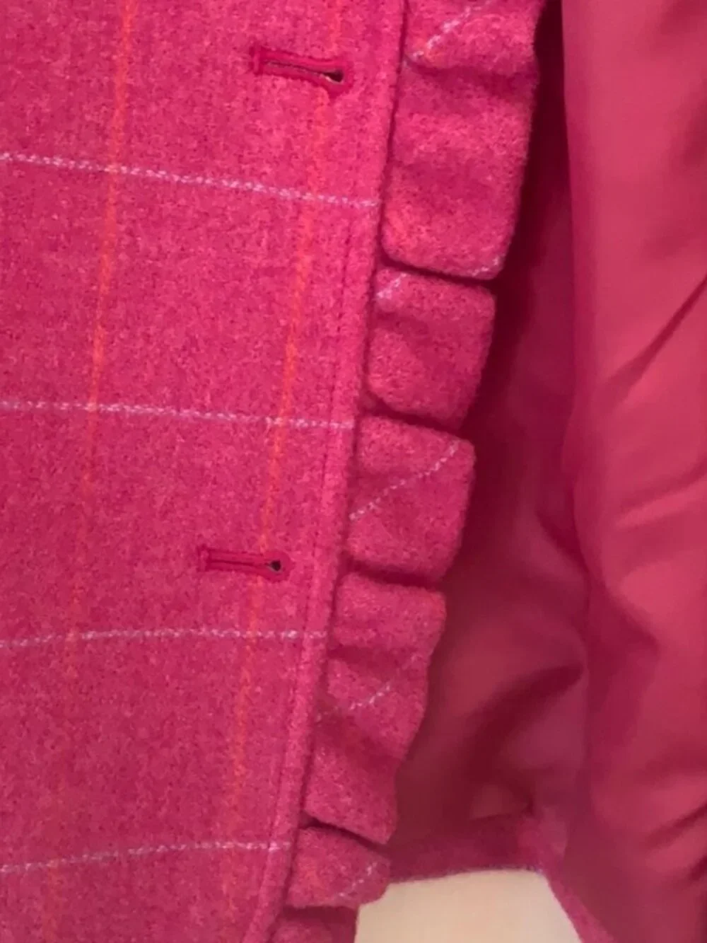 Talbots Pink Ruffled Wool Blazer Size 18W